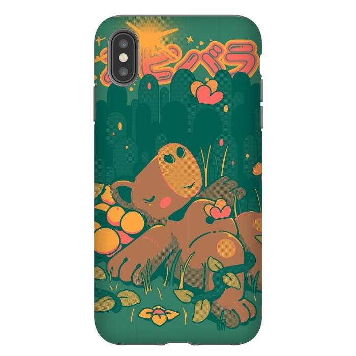 iPhone Xs Max StrongFit Nature Capybara Vibes by Ilustrata