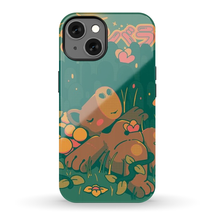 iPhone 13 StrongFit Nature Capybara Vibes by Ilustrata