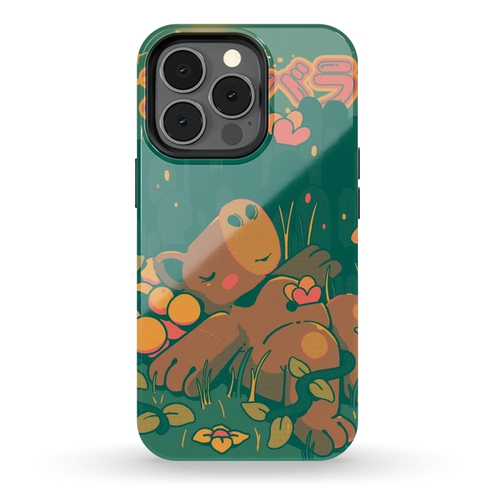 iPhone 13 pro StrongFit Nature Capybara Vibes by Ilustrata