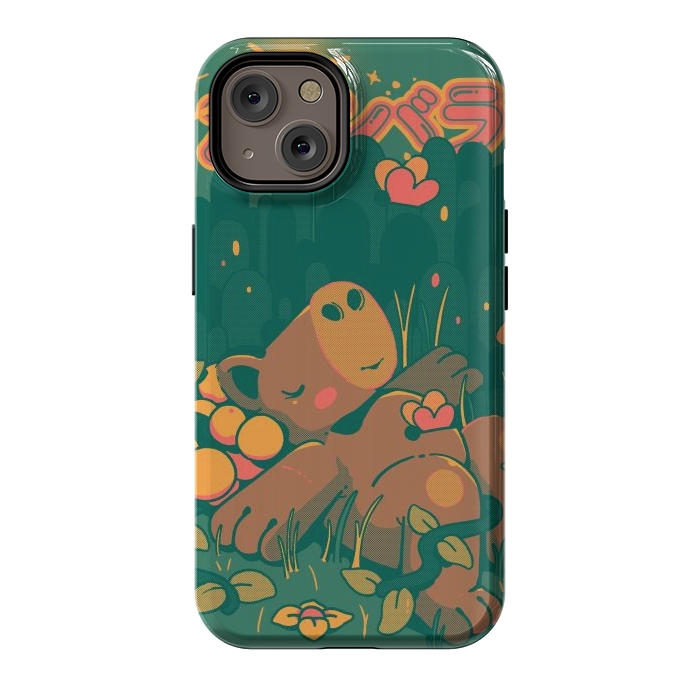iPhone 14 StrongFit Nature Capybara Vibes by Ilustrata