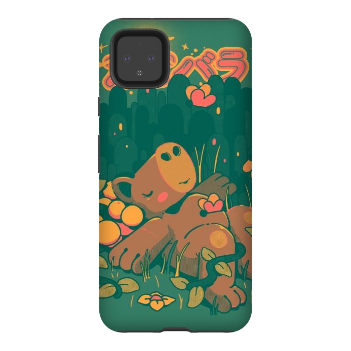 Pixel 4XL StrongFit Nature Capybara Vibes by Ilustrata