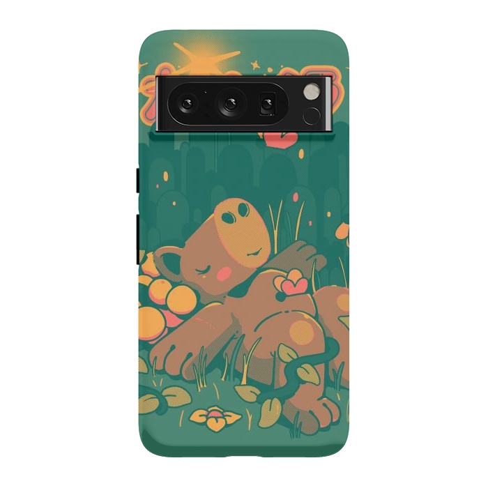 Pixel 8 Pro StrongFit Nature Capybara Vibes by Ilustrata