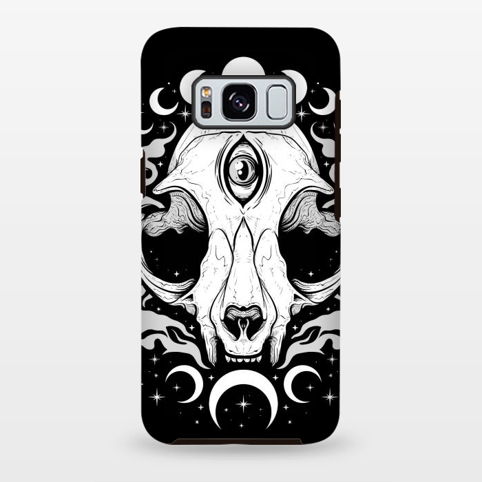 Galaxy S8 plus StrongFit Occult Moon Cat by LM2Kone