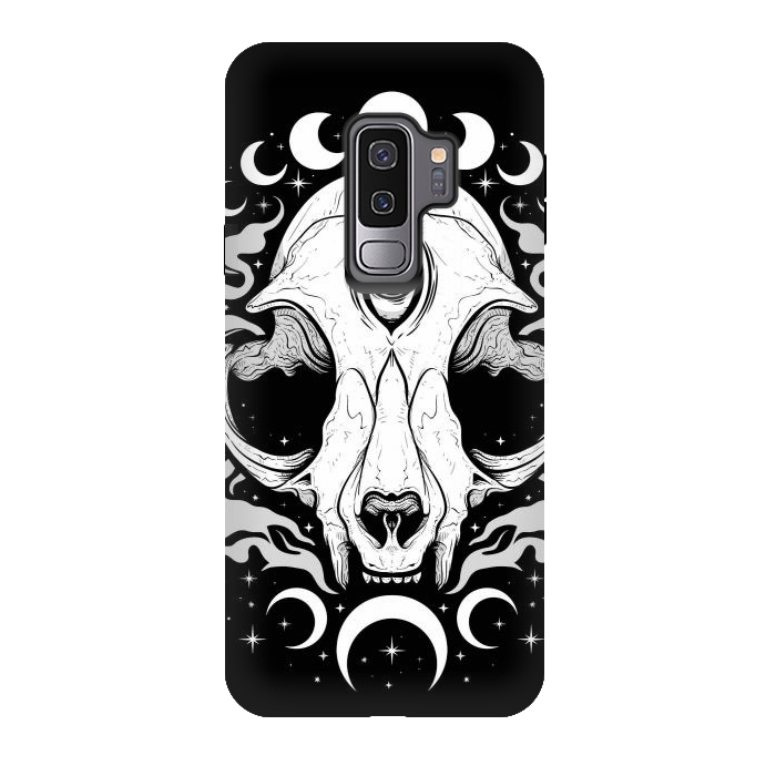 Galaxy S9 plus StrongFit Occult Moon Cat by LM2Kone