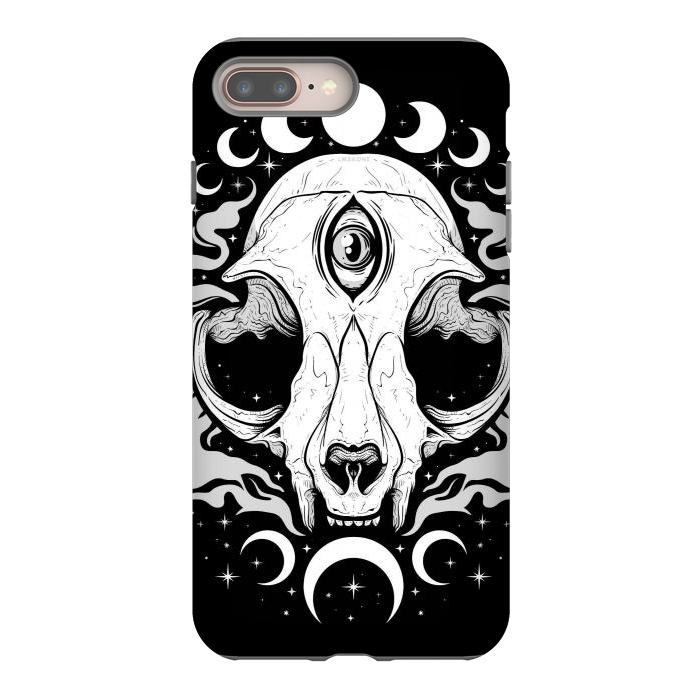 iPhone 8 plus StrongFit Occult Moon Cat by LM2Kone