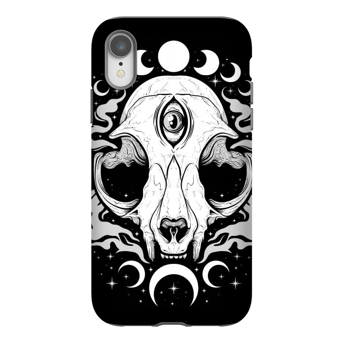 iPhone Xr StrongFit Occult Moon Cat by LM2Kone