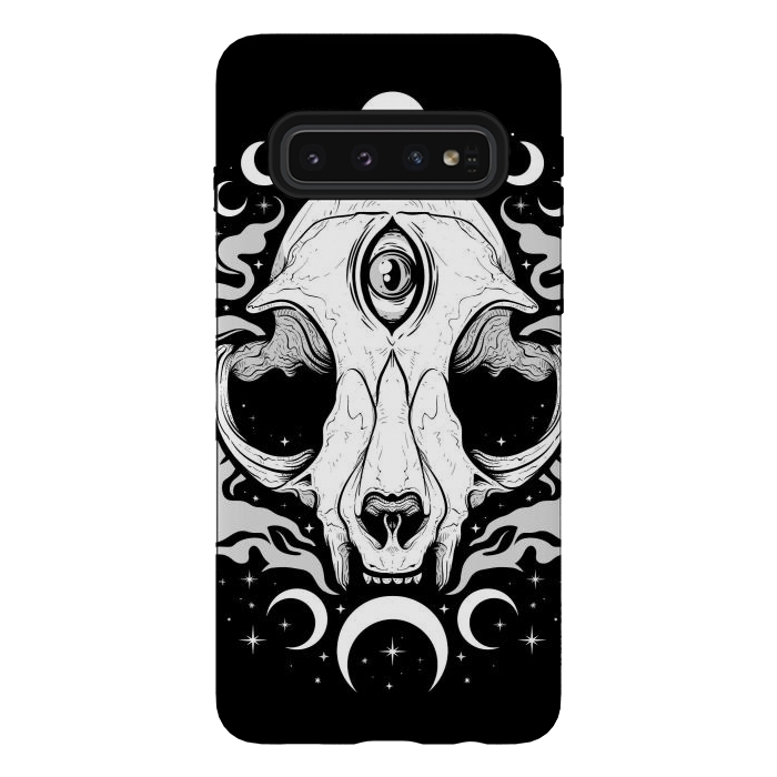 Galaxy S10 StrongFit Occult Moon Cat by LM2Kone