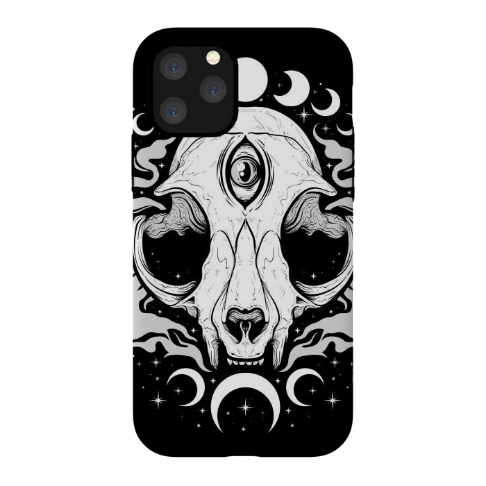 iPhone 11 Pro StrongFit Occult Moon Cat by LM2Kone