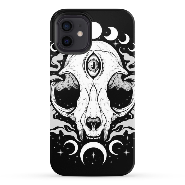 iPhone 12 StrongFit Occult Moon Cat by LM2Kone