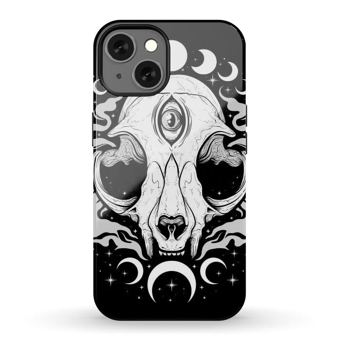 iPhone 13 StrongFit Occult Moon Cat by LM2Kone