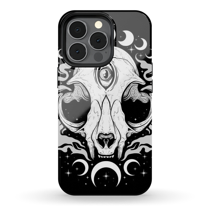 iPhone 13 pro StrongFit Occult Moon Cat by LM2Kone