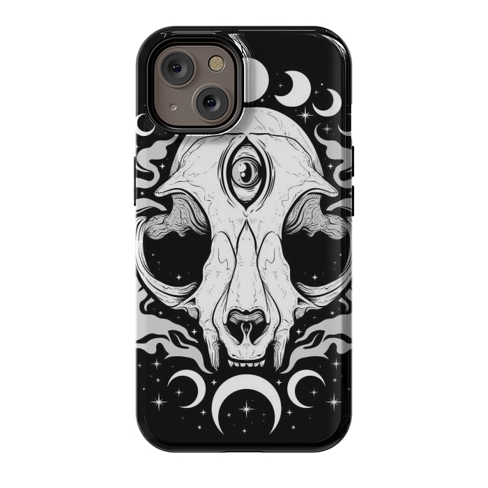 iPhone 14 StrongFit Occult Moon Cat by LM2Kone