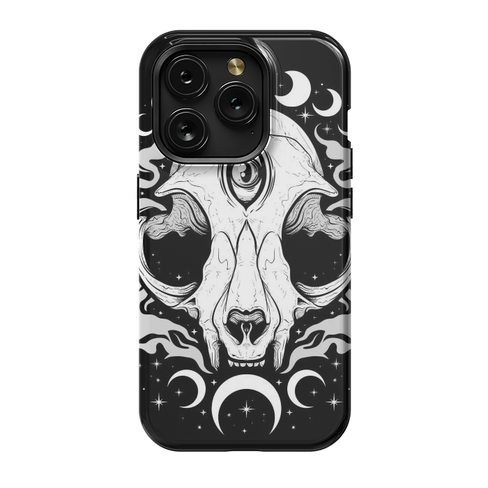 iPhone 15 Pro StrongFit Occult Moon Cat by LM2Kone