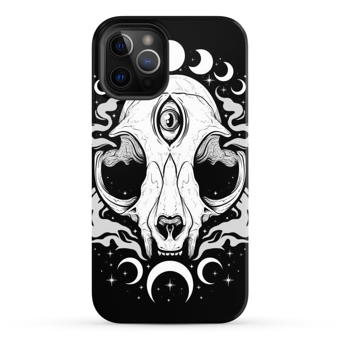 iPhone 12 Pro Max StrongFit Occult Moon Cat by LM2Kone