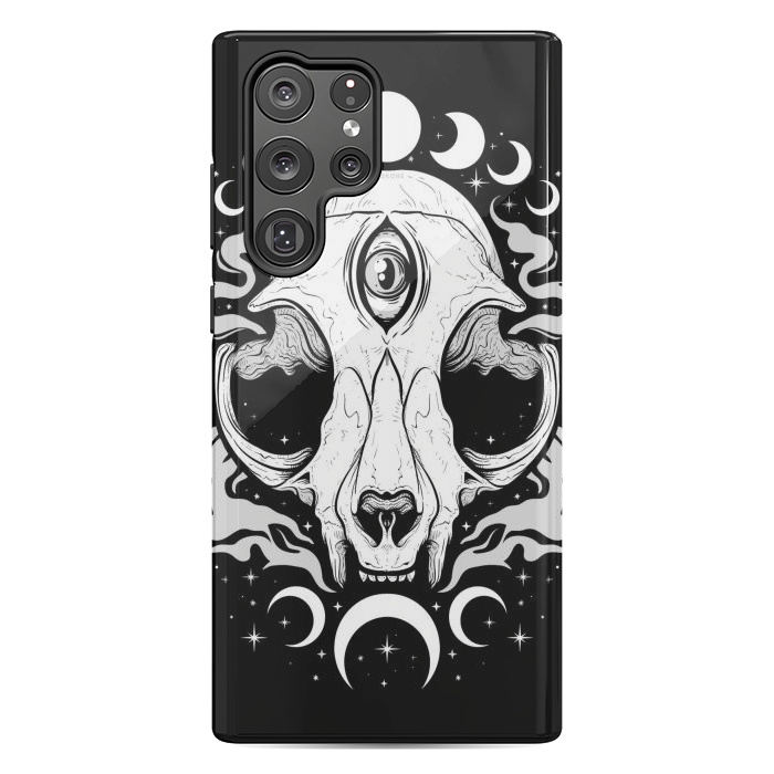 Galaxy S22 Ultra StrongFit Occult Moon Cat by LM2Kone