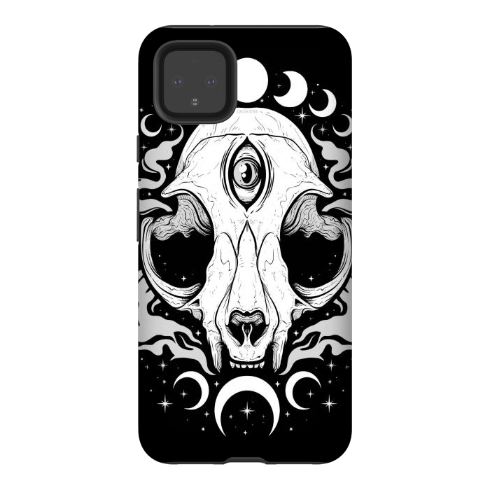 Pixel 4XL StrongFit Occult Moon Cat by LM2Kone