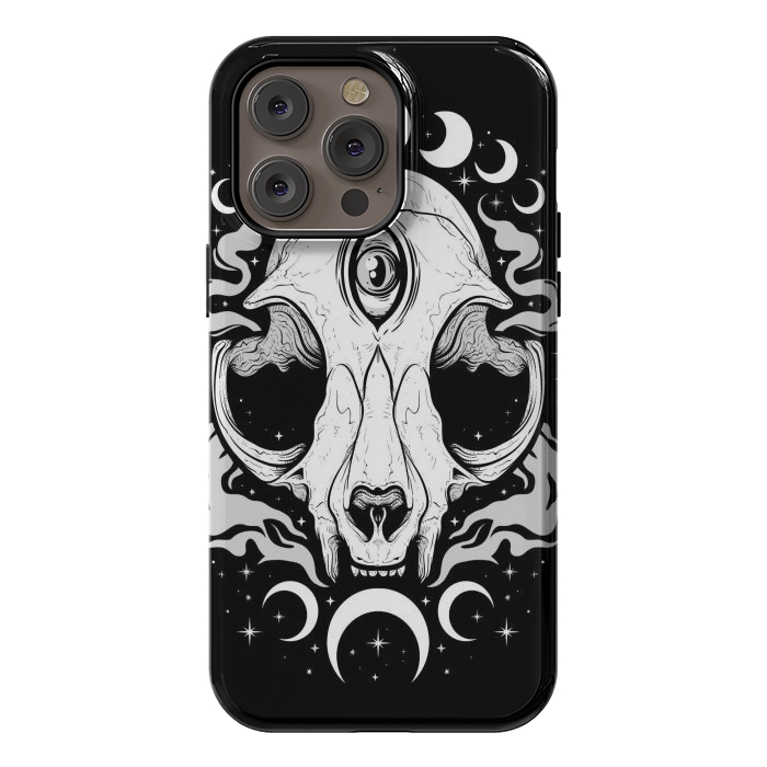 iPhone 14 Pro max StrongFit Occult Moon Cat by LM2Kone