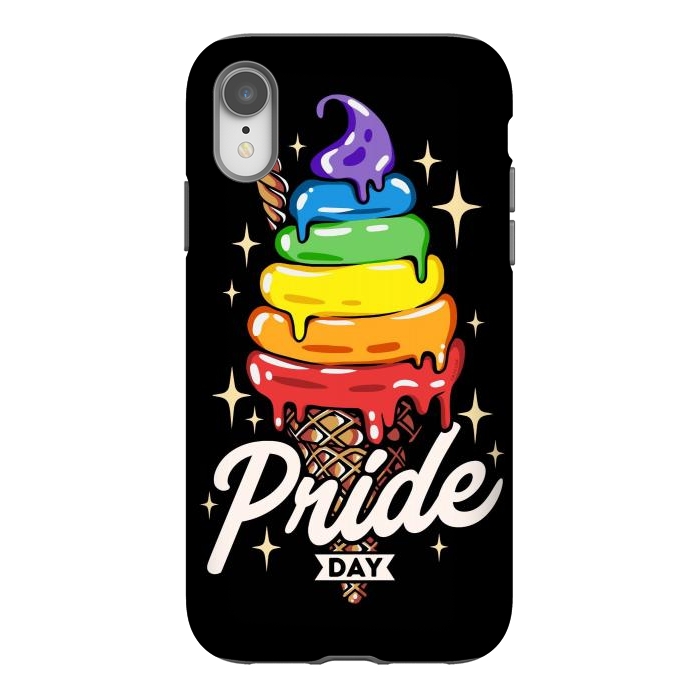 iPhone Xr StrongFit Rainbow Pride Ice Cream by LM2Kone