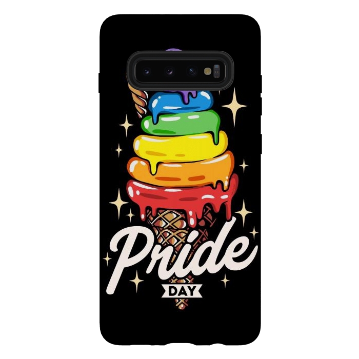 Galaxy S10 plus StrongFit Rainbow Pride Ice Cream by LM2Kone
