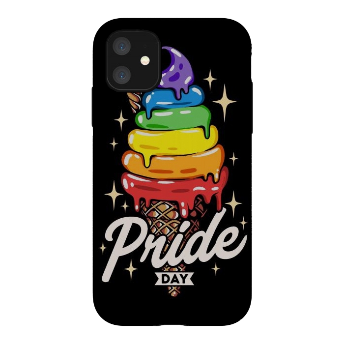 iPhone 11 StrongFit Rainbow Pride Ice Cream by LM2Kone