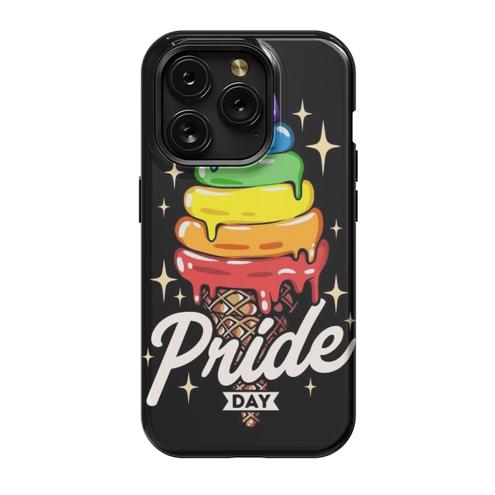 iPhone 15 Pro StrongFit Rainbow Pride Ice Cream by LM2Kone