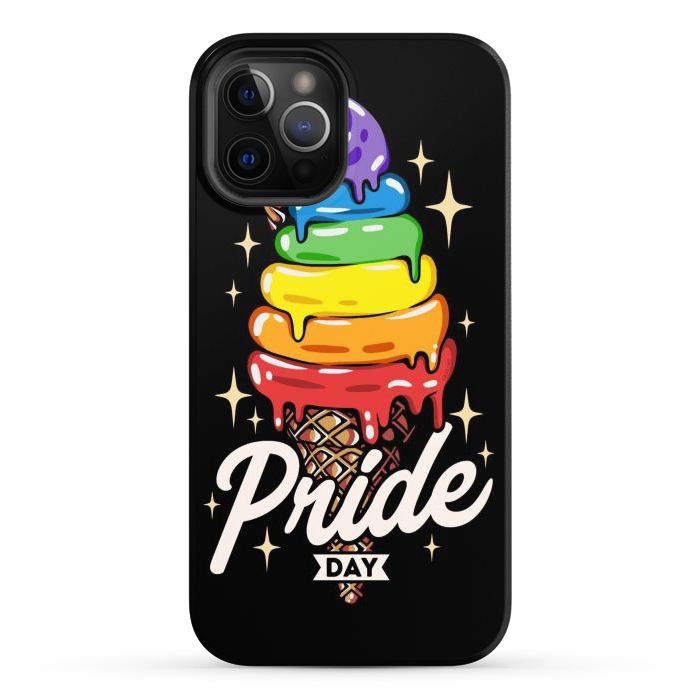 iPhone 12 Pro Max StrongFit Rainbow Pride Ice Cream by LM2Kone