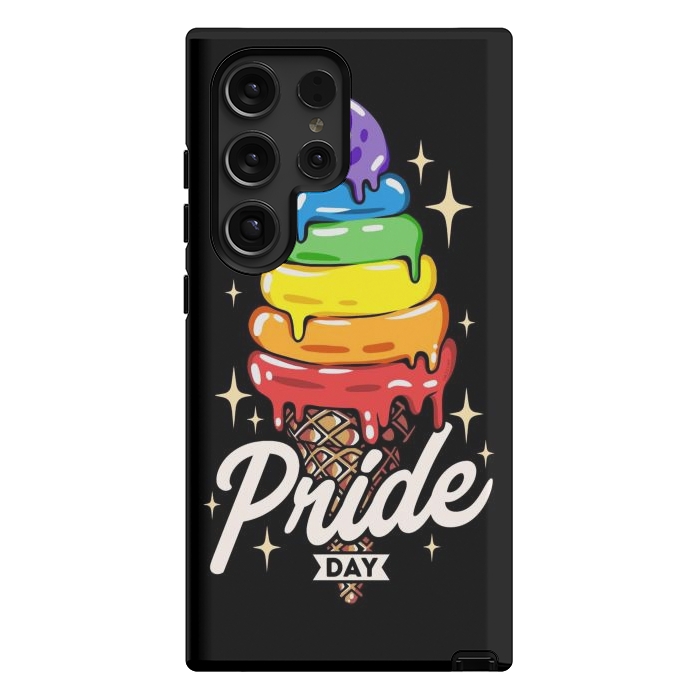 Galaxy S24 Ultra StrongFit Rainbow Pride Ice Cream by LM2Kone