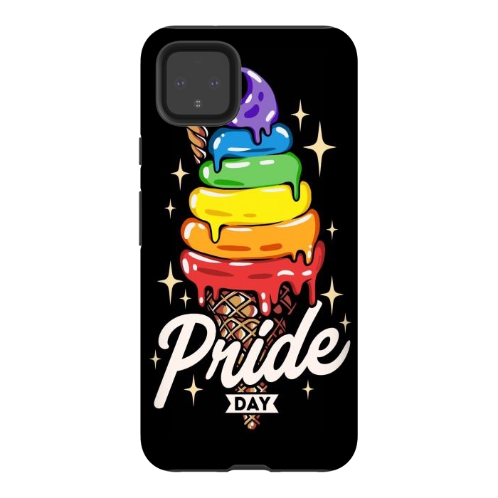 Pixel 4XL StrongFit Rainbow Pride Ice Cream by LM2Kone