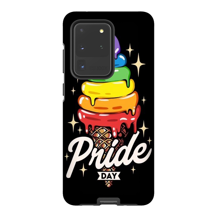 Galaxy S20 Ultra StrongFit Rainbow Pride Ice Cream by LM2Kone