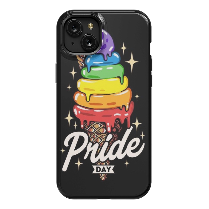 iPhone 15 Plus StrongFit Rainbow Pride Ice Cream by LM2Kone