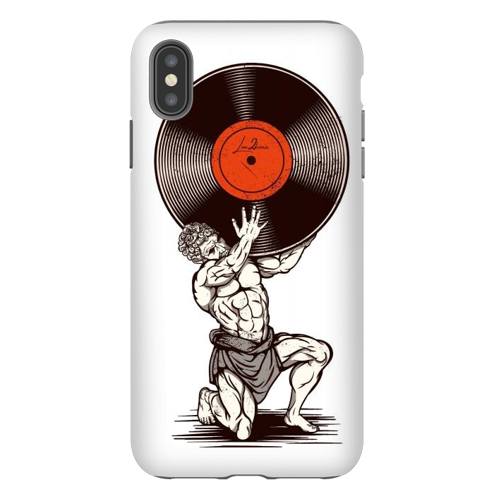 iPhone Xs Max StrongFit Vinyl Atlas by LM2Kone