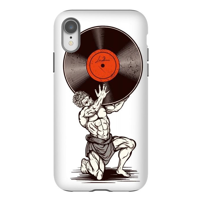 iPhone Xr StrongFit Vinyl Atlas by LM2Kone