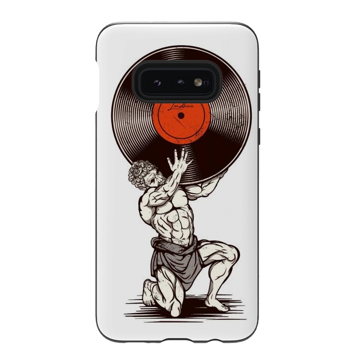 Galaxy S10e StrongFit Vinyl Atlas by LM2Kone