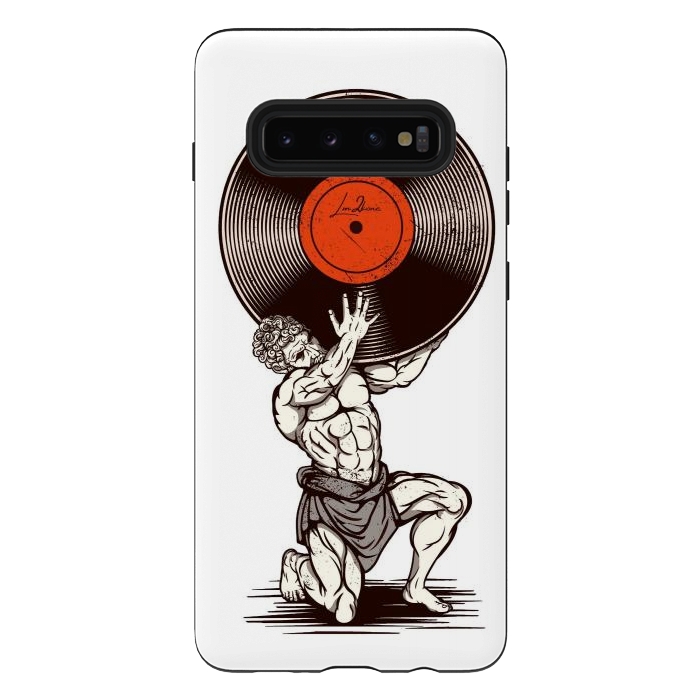 Galaxy S10 plus StrongFit Vinyl Atlas by LM2Kone