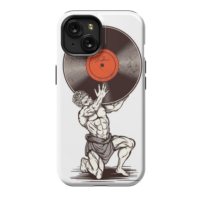 iPhone 15 StrongFit Vinyl Atlas by LM2Kone