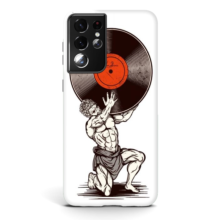 Galaxy S21 ultra StrongFit Vinyl Atlas by LM2Kone