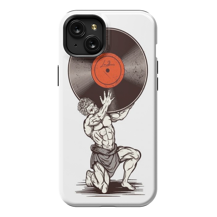 iPhone 15 Plus StrongFit Vinyl Atlas by LM2Kone