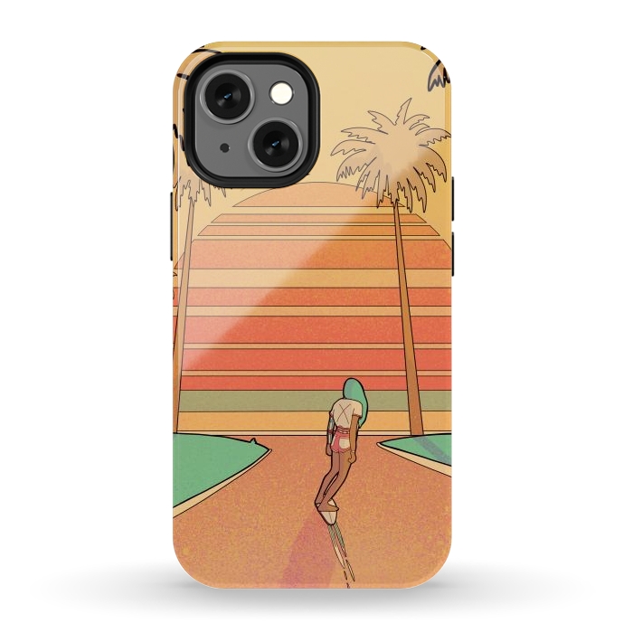 iPhone 13 mini StrongFit Miami beach by Steve Wade (Swade)