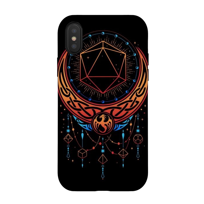 iPhone Xs / X StrongFit Occult Moon Dice by LM2Kone