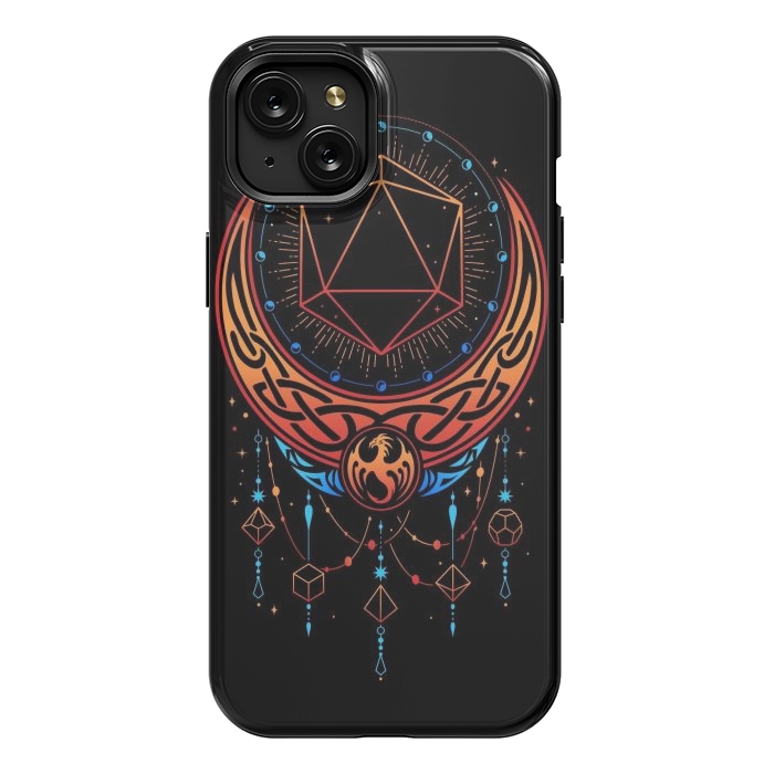 iPhone 15 Plus StrongFit Occult Moon Dice by LM2Kone