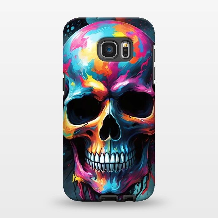 Galaxy S7 EDGE StrongFit Splash Skull by JohnnyVillas