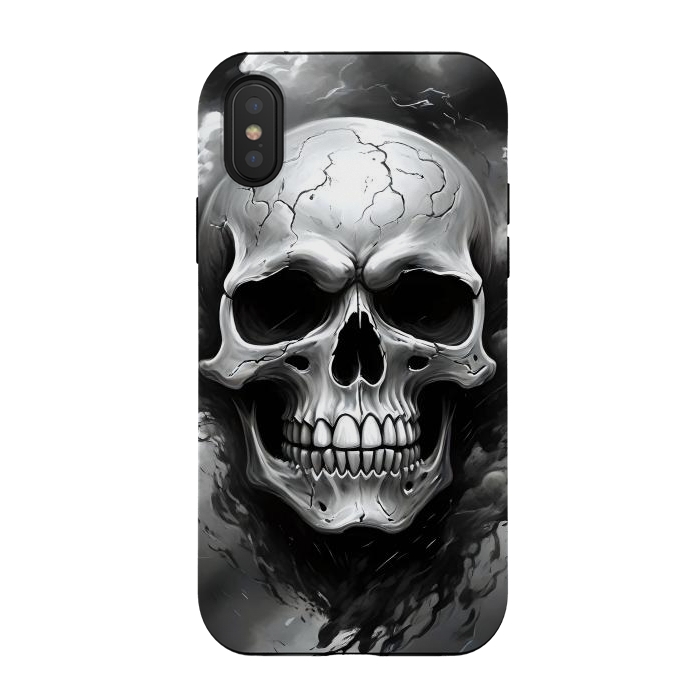 iPhone Xs / X StrongFit Dark Skull by JohnnyVillas