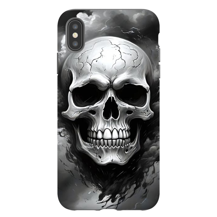 iPhone Xs Max StrongFit Dark Skull by JohnnyVillas