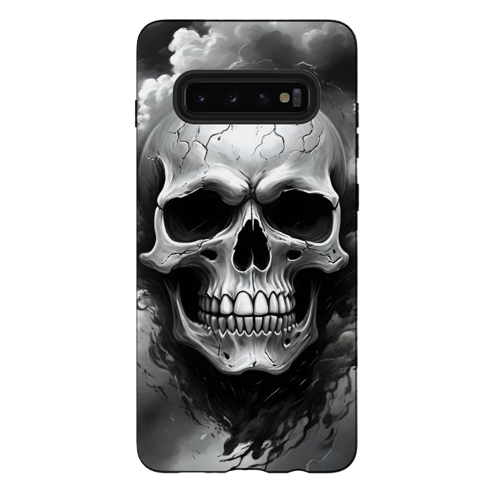 Galaxy S10 plus StrongFit Dark Skull by JohnnyVillas