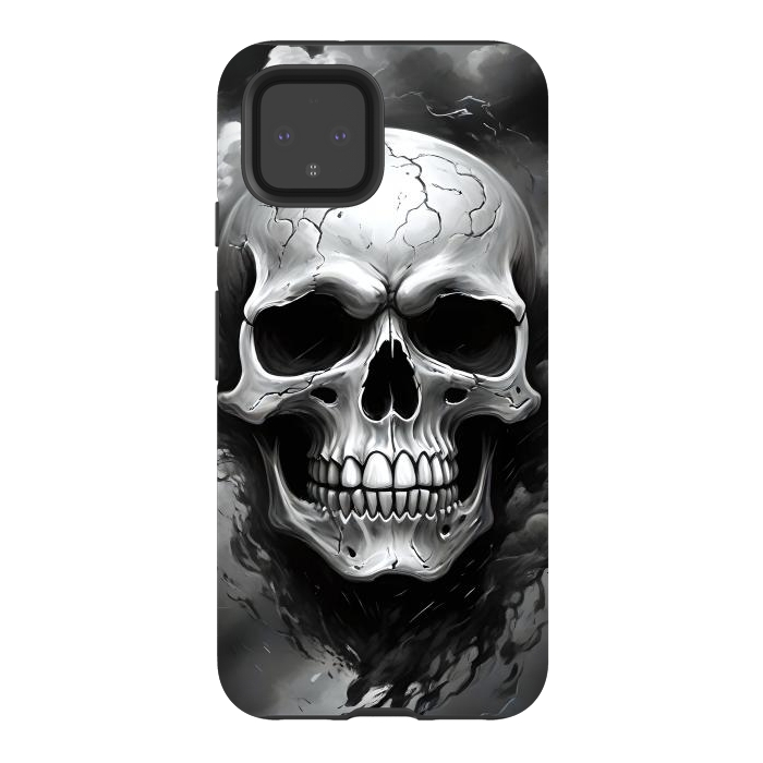 Pixel 4 StrongFit Dark Skull by JohnnyVillas