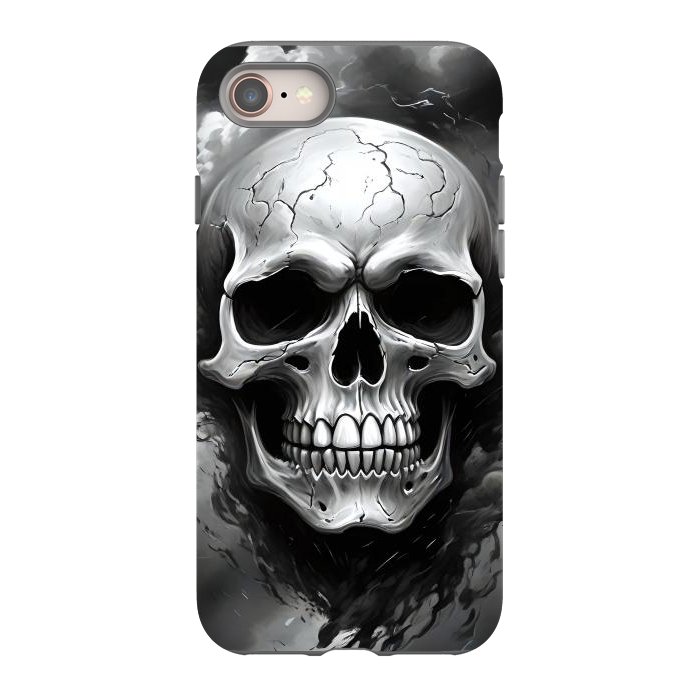 iPhone SE StrongFit Dark Skull by JohnnyVillas