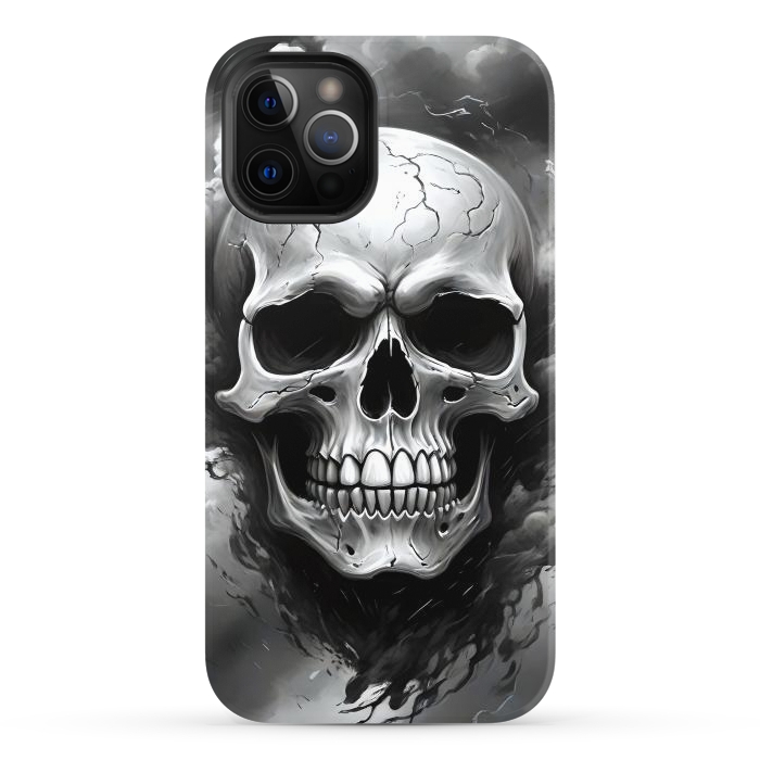 iPhone 12 Pro StrongFit Dark Skull by JohnnyVillas