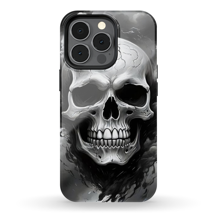 iPhone 13 pro StrongFit Dark Skull by JohnnyVillas