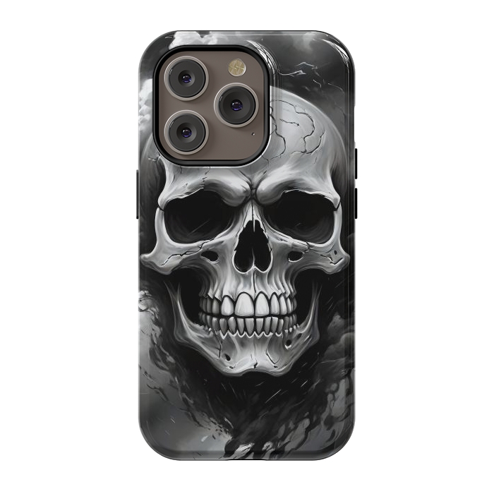 iPhone 14 Pro StrongFit Dark Skull by JohnnyVillas