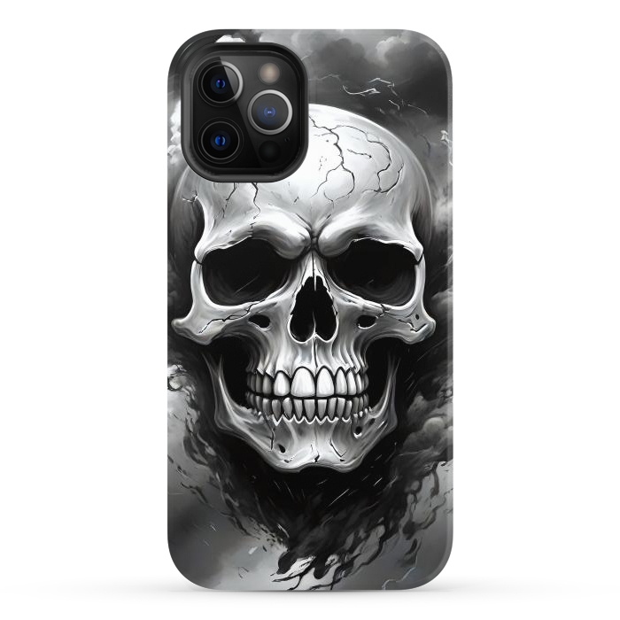 iPhone 12 Pro Max StrongFit Dark Skull by JohnnyVillas